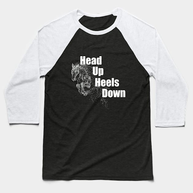 Horse - Horse Head Up Heels Down Baseball T-Shirt by Kudostees